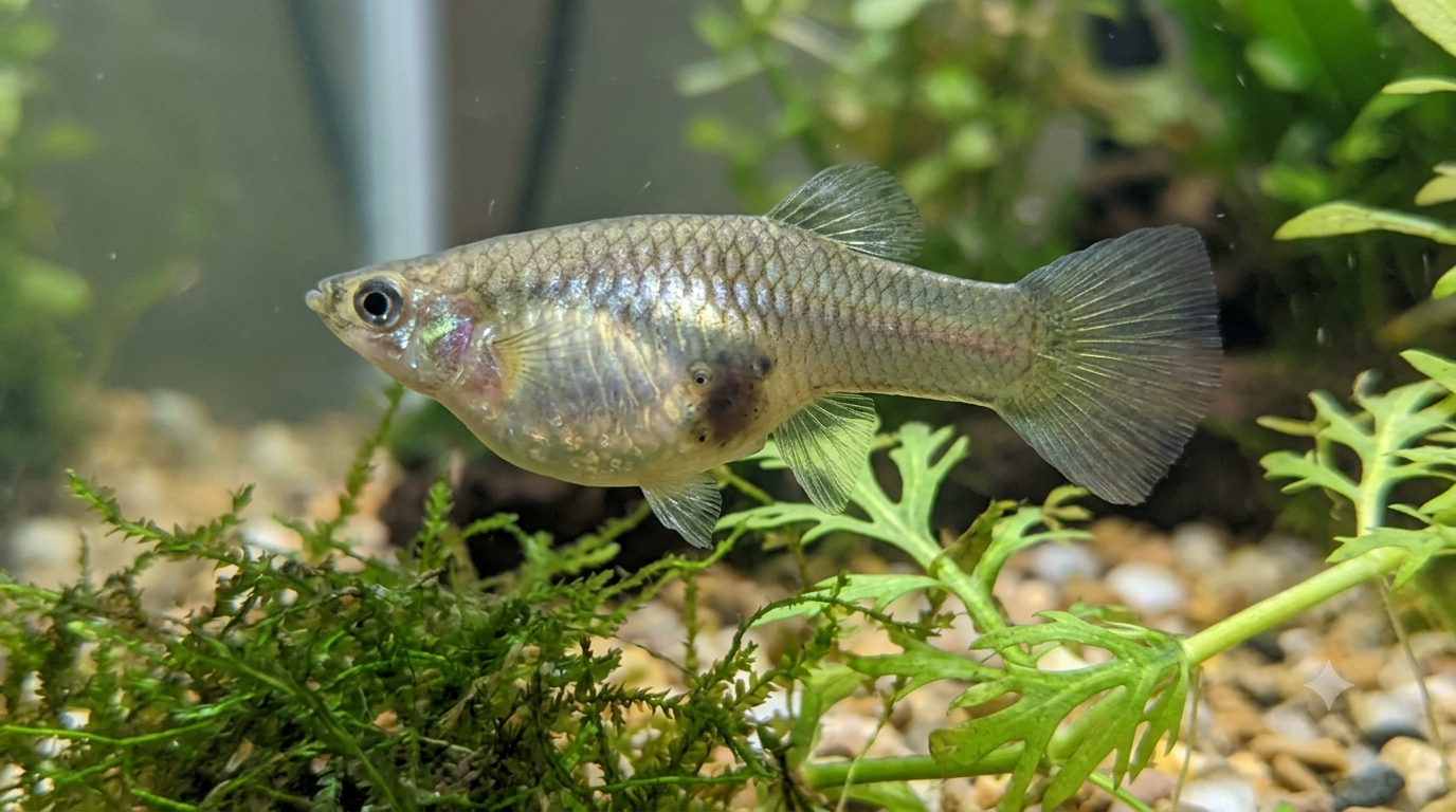 Guppy Fish about to Give Birth